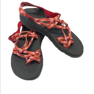 Chaco Sandals ZX/2 Peach Quilt Orange Women's Shoe 9 Performance Trail Hike Toe